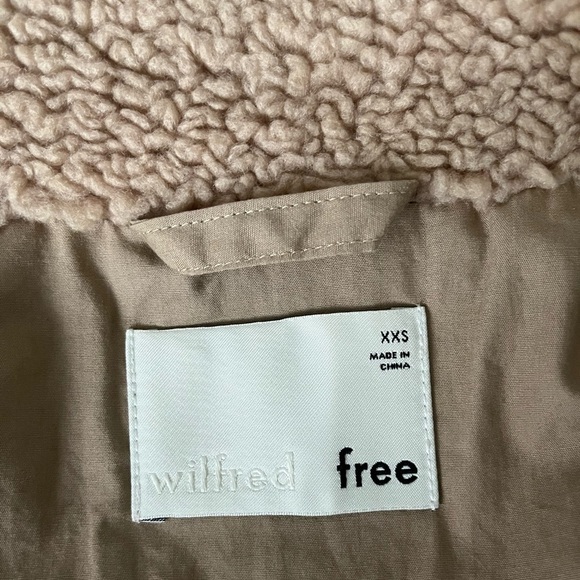 ARITZIA Wilfred Free The Teddy Sherpa Jacket, Size XXSMALL. - Picture 5 of 7